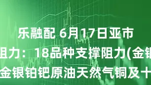 乐融配 6月17日亚市更新支撑阻力：18品种支撑阻力(金银铂钯原油天然气铜及十大货币对)